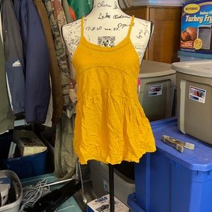 Xhilarations gold thin strap top size M
